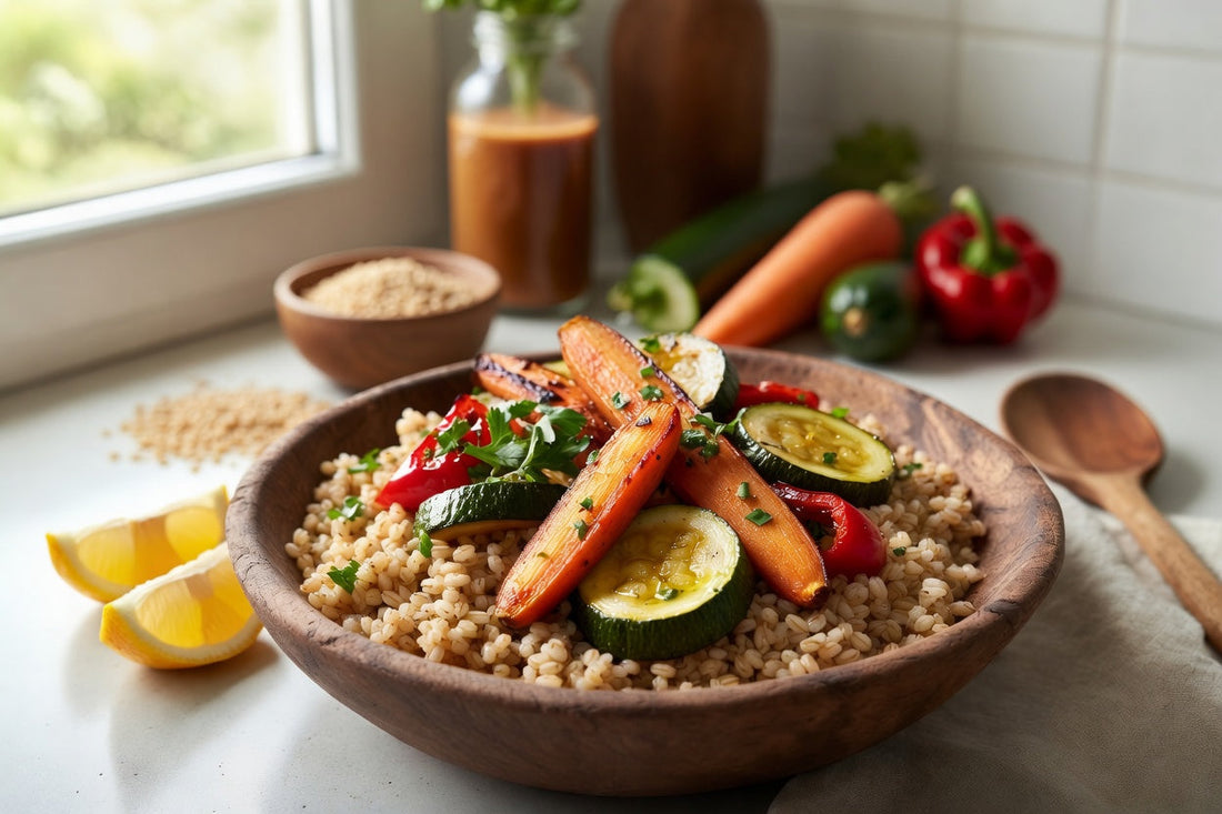 Barley and Roasted Vegetable Bowl