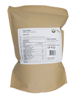 Tevally Organics certified organic rye berries 3 kg package back view showing nutritional facts, ingredients, and organic certifications